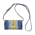 The Pelle Natural Python Collection Natural Python Leather Bi-Fold Flap Over Crossbody Wallet with Detachable Strap - Sticky add to cart bar