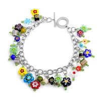 Murano Style Charm Bracelet
