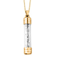 Marvelous Meteorite and Glass Vile Pendant Necklace 20 Inches in Stainless Steel - Sticky add to cart bar