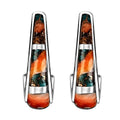 Santa Fe Style Spiny Turquoise 2.00 ctw Earrings in Sterling Silver - Sticky add to cart bar
