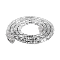 Resin and Champagne Austrian Crystal Snake Necklace 51 Inches in Goldtone