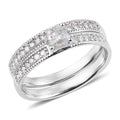 10K White Gold Diamond Ring Set - Sticky add to cart bar