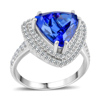 One of a Kind RHAPSODY 950 Platinum AAAA Tanzanite and Diamond E-F VS Ring 8.75 Grams 5.65 ctw