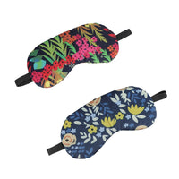 Set of 2 Floral Printed Cotton Velvet Eye Mask with Gel