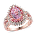 4.50 ctw AA Martha Rocha Kunzite and Multi Gemstone Ring in Vermeil Rose Gold Over Sterling Silver - Sticky add to cart bar
