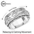 D'Joy Sterling Silver Floral Spinner Ring (Size 8.0) 4.90 Grams - Sticky add to cart bar