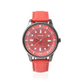 Strada Japanese Movement Water Resistant Watch with Black Faux Leather Band and Stainless Steel Back - Sticky add to cart bar