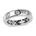 0.80 ctw Moissanite Ring in Platinum Over Sterling Silver - Sticky add to cart bar