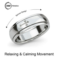 D'Joy Spinner Band Ring in Sterling Silver (Size 9.0) (4.85 Grams)