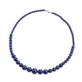 Lapis Lazuli Beaded Necklace 18 Inches in Sterling Silver 166 ctw - Sticky add to cart bar