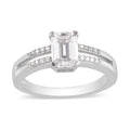 1.10 ctw Moissanite Ring in Platinum Over Sterling Silver (Size 8.0) - Sticky add to cart bar