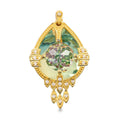 Galatea DavinChi Cut Collection Blue Topaz and Multi Gemstone Pendant  in Vermeil Yellow Gold Over Sterling Silver 4.10 ctw - Sticky add to cart bar