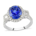 Rhapsody 4.25 ctw AAAA Tanzanite and Diamond E-F VS Ring in 950 Platinum (Size 10.0) 6.58 Grams - Sticky add to cart bar