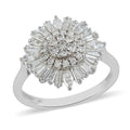 RHAPSODY 950 Platinum E-F VS Diamond Cluster Ring 6.65 Grams 1.00 ctw - Sticky add to cart bar