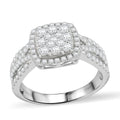RHAPSODY IGI Certified 1.00 ctw Diamond E-F VS Cluster Ring in 950 Platinum (Size 10.0) 7.21 Grams - Sticky add to cart bar