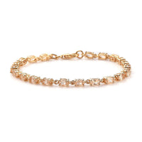 6.40 ctw Natural Ceylon Imperial Garnet Bracelet in Vermeil YG Over Sterling Silver (7.25 In)