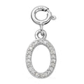 0.12 ctw Diamond Initial D Charm in Platinum Over Sterling Silver - Sticky add to cart bar