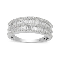 SGL Certified 10K White Gold G-H I3 Diamond Ring (Size 11.0) 4 Grams 1.00 ctw