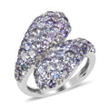 Tanzanite Ring in Platinum Over Sterling Silver 4.10 ctw - Sticky add to cart bar