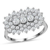 Diamond Cluster Ring 10K Gold | Luxoro