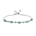 Brazilian Emerald Bolo Bracelet in Platinum Over Sterling Silver 2.30 ctw - Sticky add to cart bar