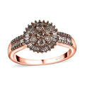Natural Champagne Diamond Cluster Ring - Sticky add to cart bar