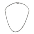 Moissanite Tennis Necklace 18 Inches in Platinum Over Sterling Silver 20.30 Grams 14.20 ctw - Sticky add to cart bar