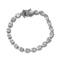 LUSTRO STELLA Made with Finest CZ Bracelet in Platinum Over Sterling Silver (6.50 In) (7.80 g) 22.70 ctw - Sticky add to cart bar