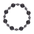 Shungite and Hematite Beaded Stretch Bracelet 88.00 ctw - Sticky add to cart bar