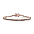 Natural Champagne Diamond Tennis Bracelet in Vermeil RG Over Sterling Silver (7.25 In) (8.50 g) 5.00 ctw - Sticky add to cart bar