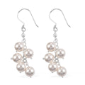Iridescent Tahitian Pearl Crystal Beaded Earrings in Sterling Silver - Sticky add to cart bar