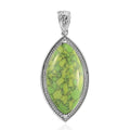 White Howlite Solitaire Pendant in Stainless Steel 15.50 ctw - Sticky add to cart bar