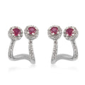 1.40 ctw London Blue Topaz and Zircon Earrings in Platinum Over Sterling Silver - Sticky add to cart bar