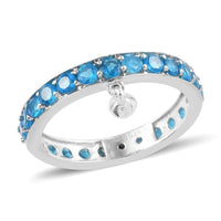 Malgache Neon Apatite Ring in Platinum Over Sterling Silver 2.00 ctw