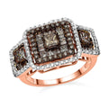 Luxoro 10K Rose Gold Natural Diamond Ring| Gold Diamond Ring| Wedding Ring| Engagement Rings For Her 2.00 ctw - Sticky add to cart bar