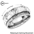 D'Joy Spinner Band Ring in Sterling Silver (Size 5.0) 4.50 Grams - Sticky add to cart bar