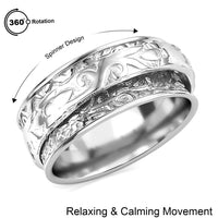 D'Joy Spinner Band Ring in Sterling Silver (Size 5.0) 4.50 Grams