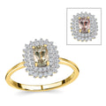 LUXORO 10K Yellow Gold Premium Turkizite and Natural White Zircon Cocktail Ring (Size 8.0) 2.20 Grams 1.00 ctw - Sticky add to cart bar