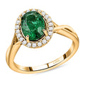 ILIANA 18K Yellow Gold AAA Kagem Zambian Emerald and Diamond Ring 4.25 Grams 2.00 ctw - Sticky add to cart bar