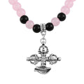Lapis Lazuli and Black Agate 5-7mm Beaded Necklace with Charm 24 Inches in Silvertone 189.50 ctw - Sticky add to cart bar