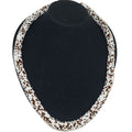 Simulated Pearl and Coconut Shell Beaded Necklace 25 Inches - Sticky add to cart bar