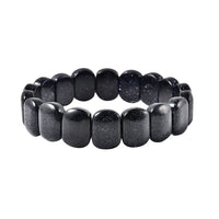 Blue Goldstone Section Stretch Bracelet 124.50 ctw