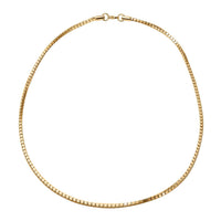 Box Necklace 24 Inches in ION Plated Rose Gold Stainless Steel
