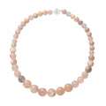 Cherry Blossom Agate 12-14mm Beaded Necklace 20 Inches in Rhodium Over Sterling Silver 522.00 ctw - Sticky add to cart bar