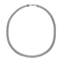 Mesh Chain Necklace 24 Inches in Stainless Steel