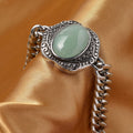 Amazonite Bracelet in Stainless Steel (7.50 In) 13.50 ctw - Sticky add to cart bar