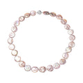 Natural Purple Organic Shape Pearl Necklace 20 Inches in Rhodium Over Sterling Silver with Magnetic Clasp - Sticky add to cart bar
