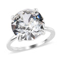 White Crystal Solitaire Ring in Sterling Silver (Size 5.0) - Sticky add to cart bar