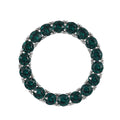 Karis Emerald Color Crystal Circle Pendant in Platinum Bond - Sticky add to cart bar