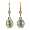 1.20 ctw Tanzanite and Diamond Halo Earrings in Vermeil Yellow Gold Over Sterling Silver - Sticky add to cart bar